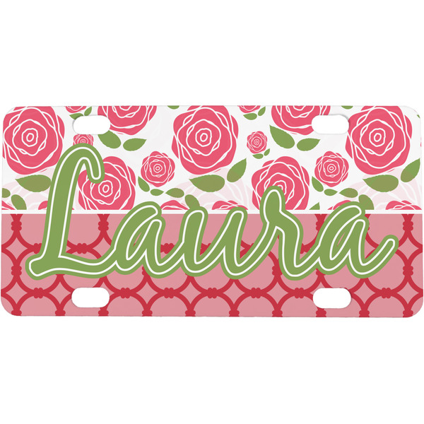 Custom Roses Mini/Bicycle License Plate (Personalized)