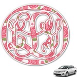 Roses Monogram Car Decal (Personalized)