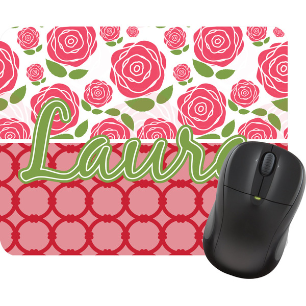 Custom Roses Rectangular Mouse Pad (Personalized)