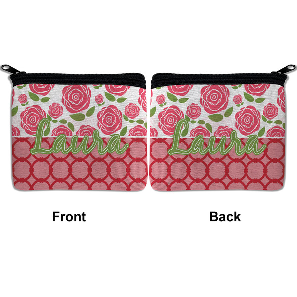 Roses Neoprene Coin Purse - Front & Back (APPROVAL)