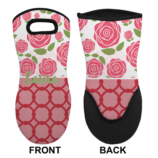 Roses Neoprene Oven Mitt (Front & Back)