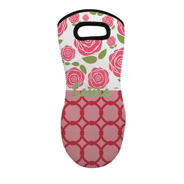 Custom Roses Neoprene Oven Mitt w/ Name or Text