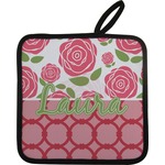 Roses Pot Holder w/ Name or Text