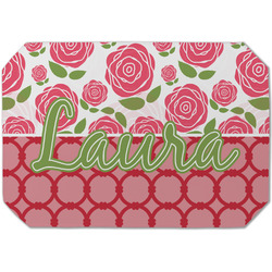 Roses Dining Table Mat - Octagon (Single-Sided) w/ Name or Text