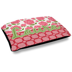 Roses Outdoor Dog Bed - Large (Personalized)