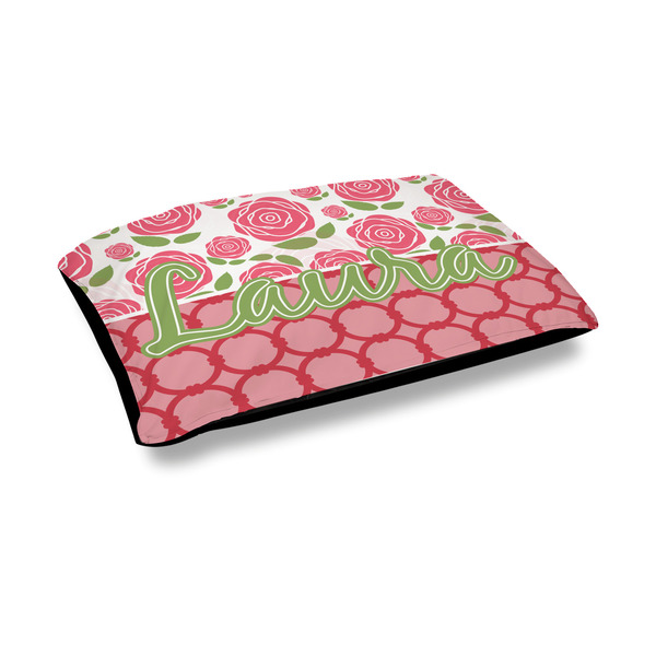 Custom Roses Outdoor Dog Bed - Medium (Personalized)