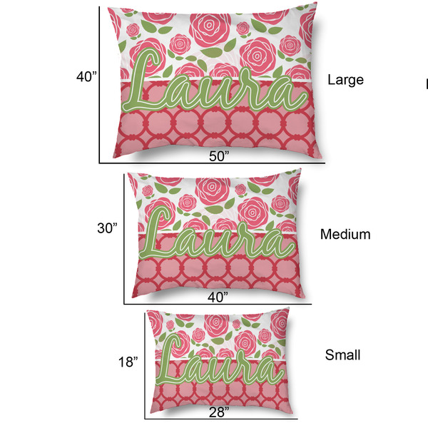 Roses Outdoor Dog Beds - SIZE CHART