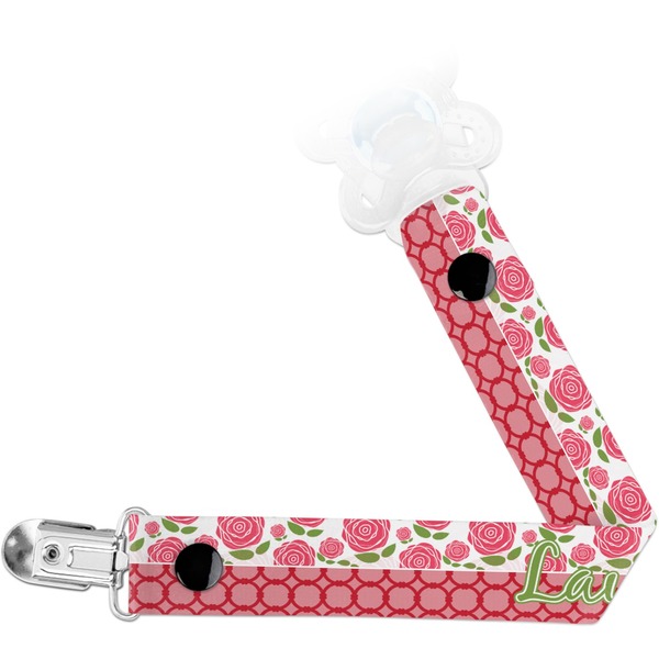 Custom Roses Pacifier Clip (Personalized)