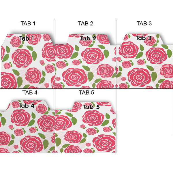 Roses Page Dividers - Set of 5 - Approval