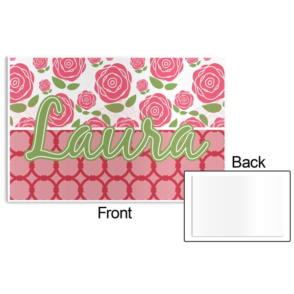Roses Disposable Paper Placemat - Front & Back