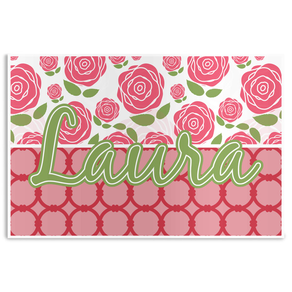 Custom Roses Disposable Paper Placemats (Personalized)