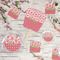 Roses Party Supplies Combination Image - All items - Plates, Coasters, Fans