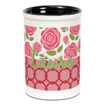 Roses Ceramic Pencil Holders - Black