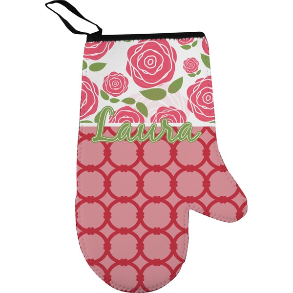 Roses Personalized Oven Mitt