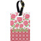 Roses Plastic Luggage Tag - Rectangular w/ Name or Text