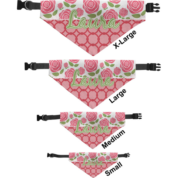 Roses Pet Bandana Sizes