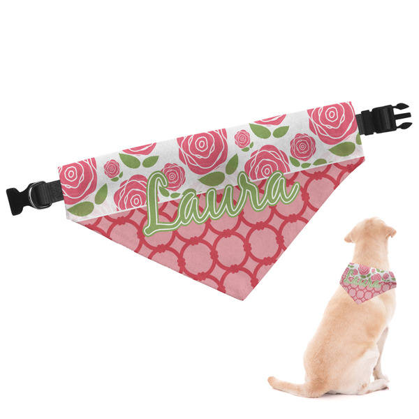 Custom Roses Dog Bandana - XLarge (Personalized)