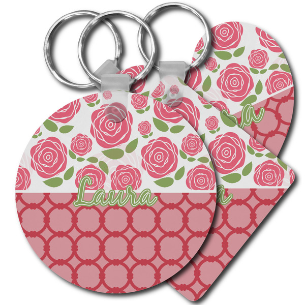 Custom Roses Plastic Keychain (Personalized)