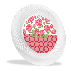 Roses Plastic Party Dinner Plates - 10" (Personalized)