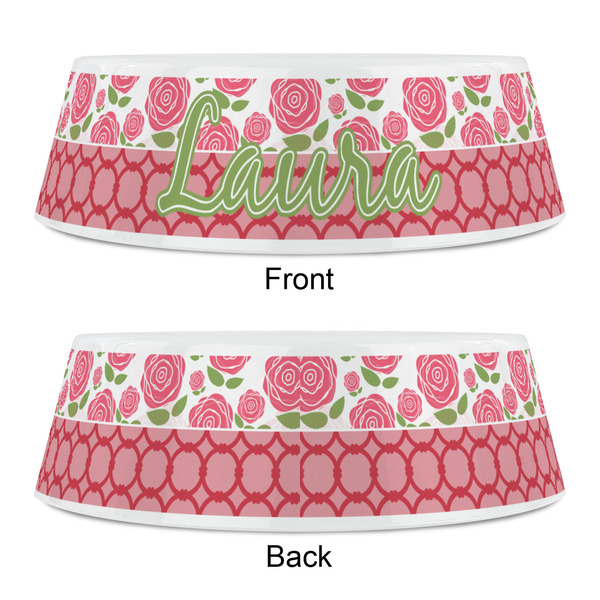 Roses Plastic Pet Bowls - Small - APPROVAL