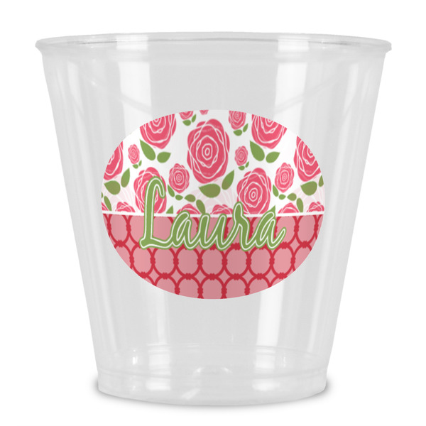 Custom Roses Plastic Shot Glass (Personalized)