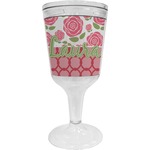 Roses Wine Tumbler - 11 oz Plastic (Personalized)