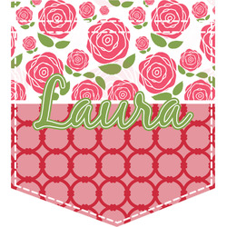 Roses Iron On Faux Pocket (Personalized)