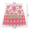 Roses Poly Film Empire Lampshade - Dimensions
