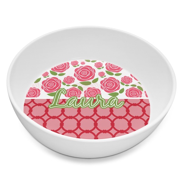 Custom Roses Melamine Bowl - 8 oz (Personalized)