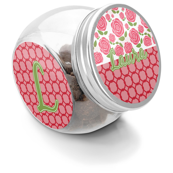 Custom Roses Puppy Treat Jar (Personalized)