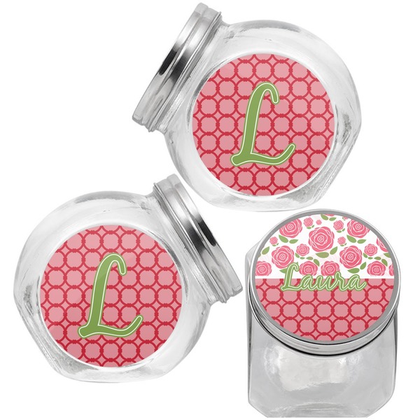 Roses Puppy Treat Jar - Top Left Right