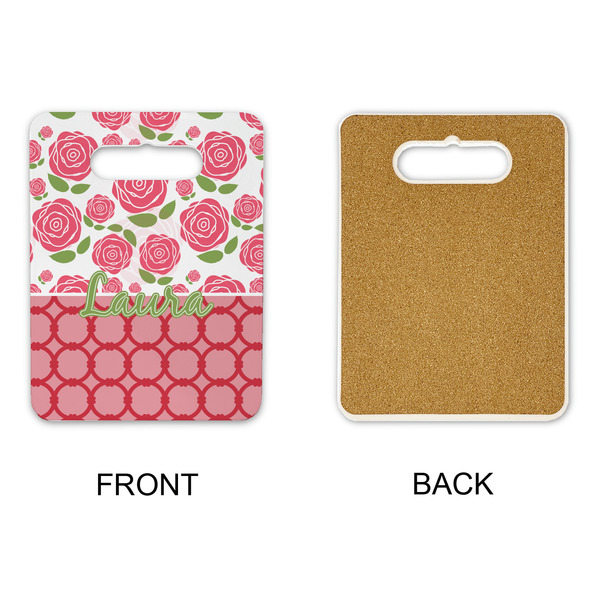 Roses Rectangle Trivet with Handle - APPROVAL