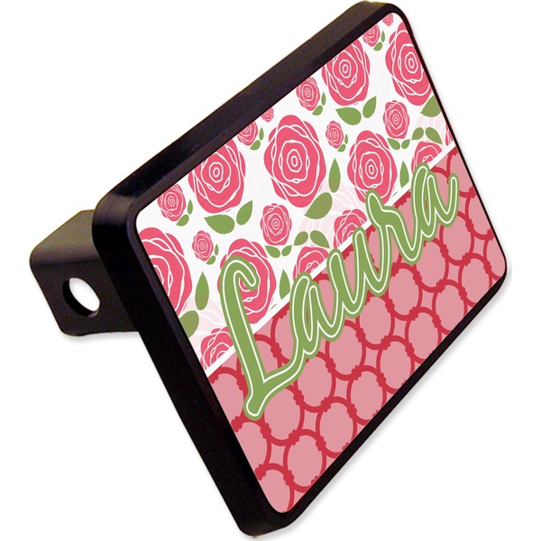 Custom Roses Rectangular Trailer Hitch Cover - 2" (Personalized)