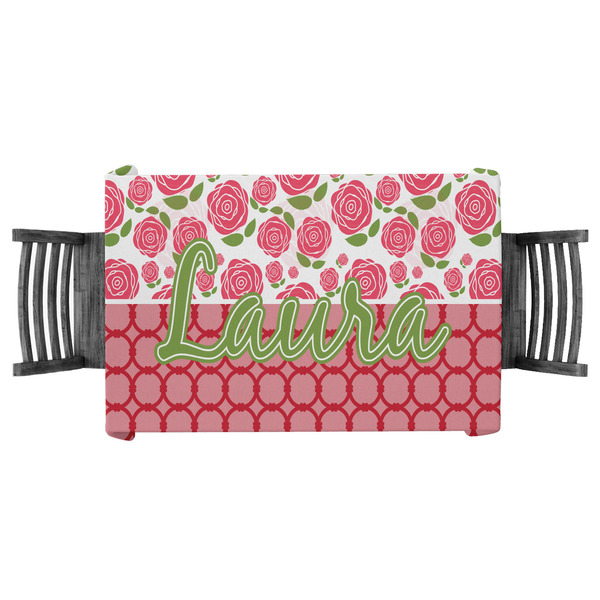 Custom Roses Tablecloth - 58"x58" (Personalized)