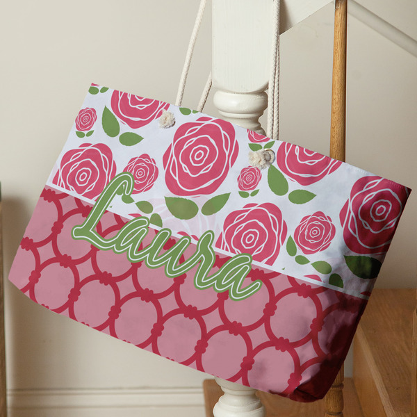 Roses Large Rope Tote - Life Style