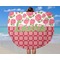 Roses Round Beach Towel - In Use