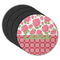 Roses Round Rubber Backed Coasters - Set of 4 (Personalized)