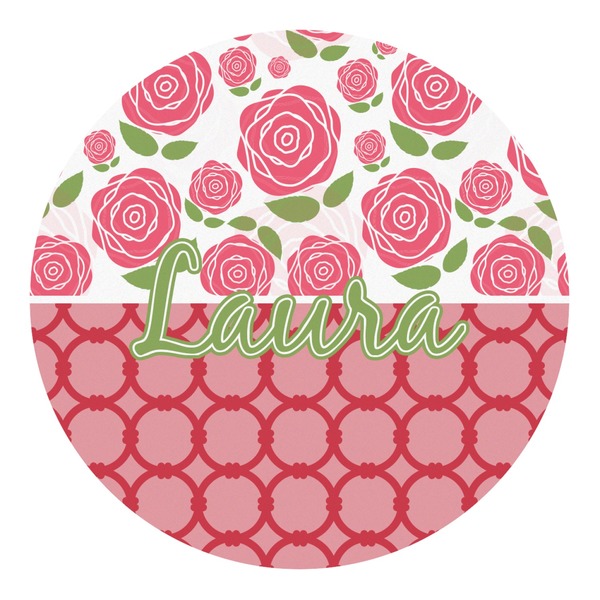 Custom Roses Round Decal - Large (Personalized)