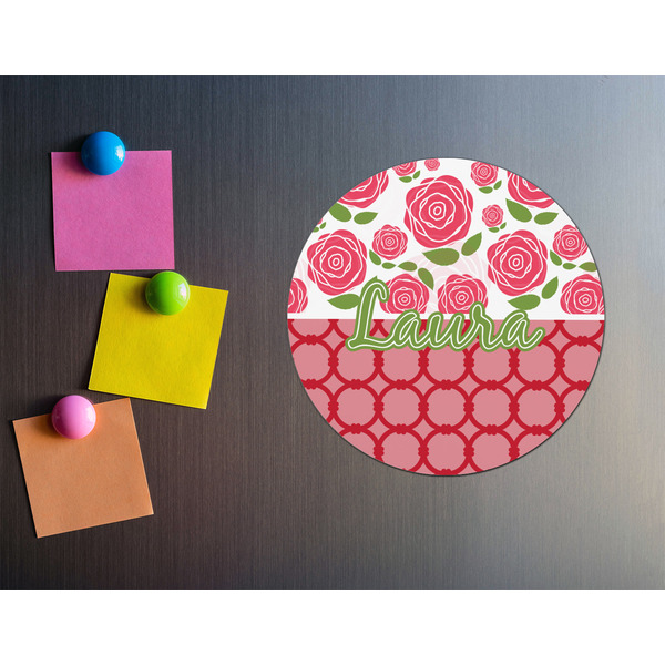 Roses Round Fridge Magnet - LIFESTYLE