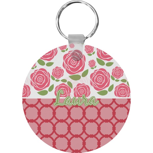 Roses Round Keychain (Personalized)