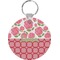 Roses Round Plastic Keychain (Personalized)