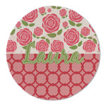 Roses Round Linen Placemat (Personalized)