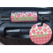Roses Round Luggage Tag & Handle Wrap - In Context