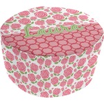 Roses Round Pouf Ottoman (Personalized)