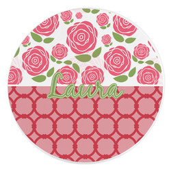Roses Round Stone Trivet (Personalized)