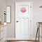 Roses Round Wall Decal on Door