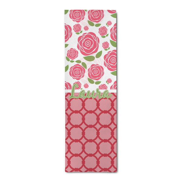 Custom Roses Runner Rug - 2.5'x8' w/ Name or Text
