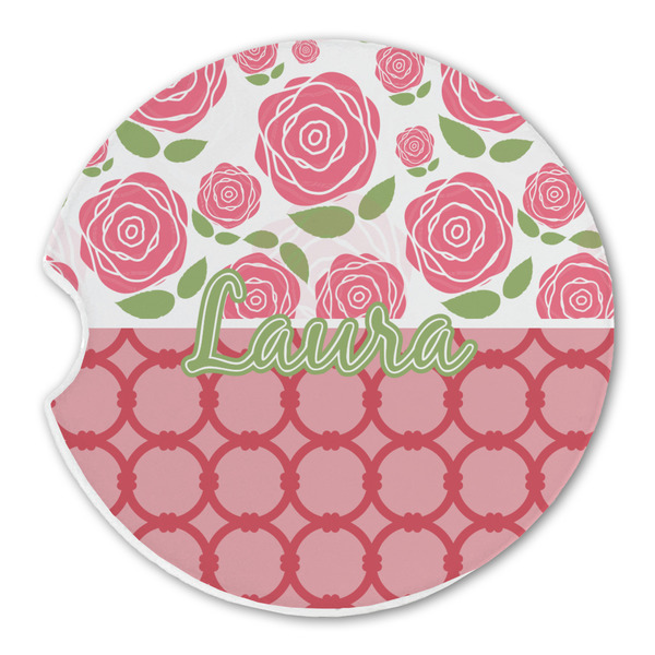 Roses Sandstone Car Coaster - Single