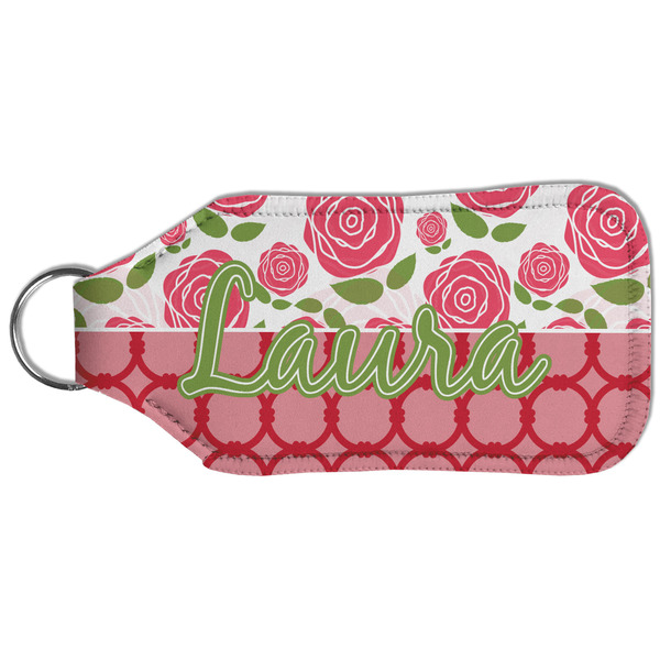Roses Sanitizer Holder Keychain - Large (Back)