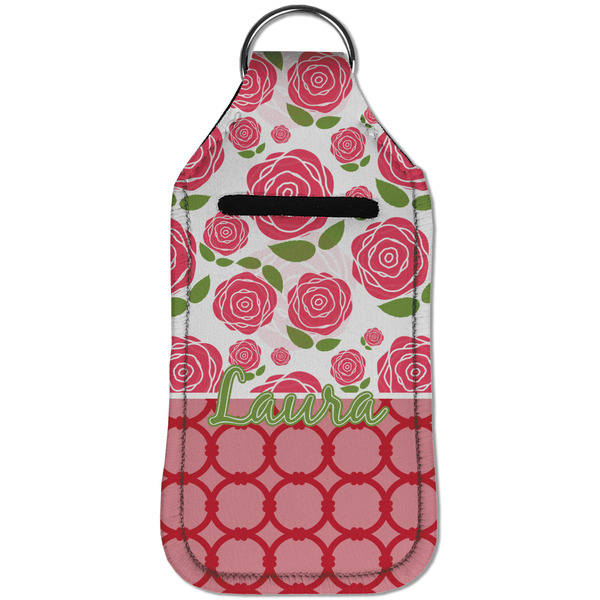 Roses Sanitizer Holder Keychain - Large (Front)